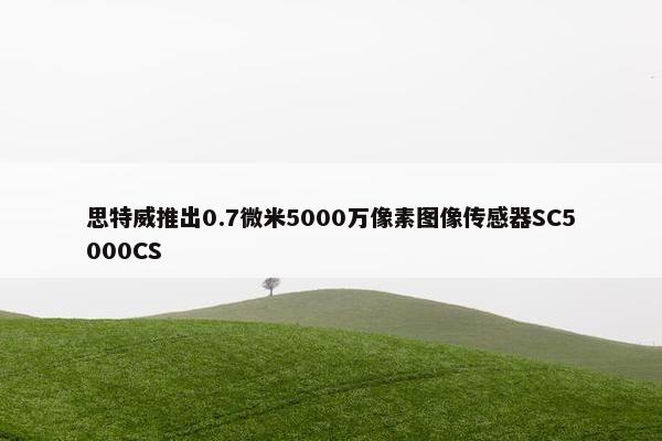 思特威推出0.7微米5000万像素图像传感器SC5000CS