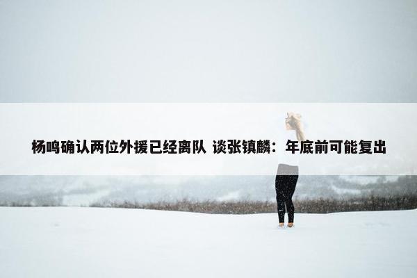 杨鸣确认两位外援已经离队 谈张镇麟：年底前可能复出