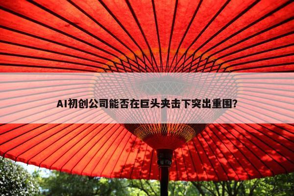 AI初创公司能否在巨头夹击下突出重围？