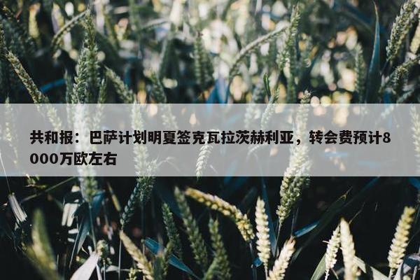 共和报：巴萨计划明夏签克瓦拉茨赫利亚，转会费预计8000万欧左右