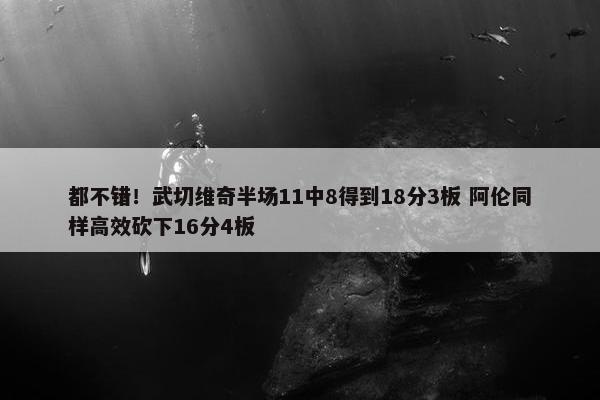 都不错！武切维奇半场11中8得到18分3板 阿伦同样高效砍下16分4板