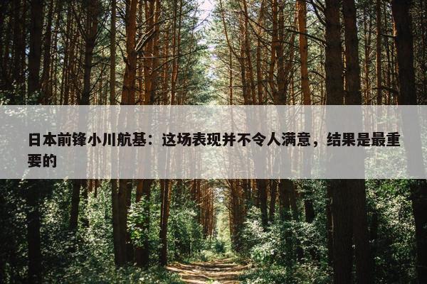 日本前锋小川航基：这场表现并不令人满意，结果是最重要的