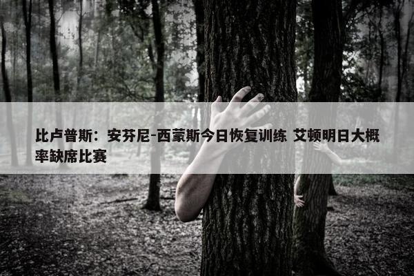 比卢普斯：安芬尼-西蒙斯今日恢复训练 艾顿明日大概率缺席比赛