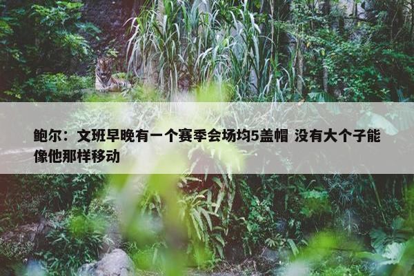 鲍尔：文班早晚有一个赛季会场均5盖帽 没有大个子能像他那样移动