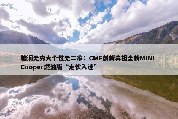 脑洞无穷大个性无二家：CMF创新鼻祖全新MINI Cooper燃油版“走伙入迷”