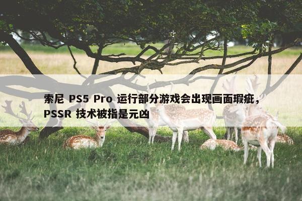 索尼 PS5 Pro 运行部分游戏会出现画面瑕疵，PSSR 技术被指是元凶