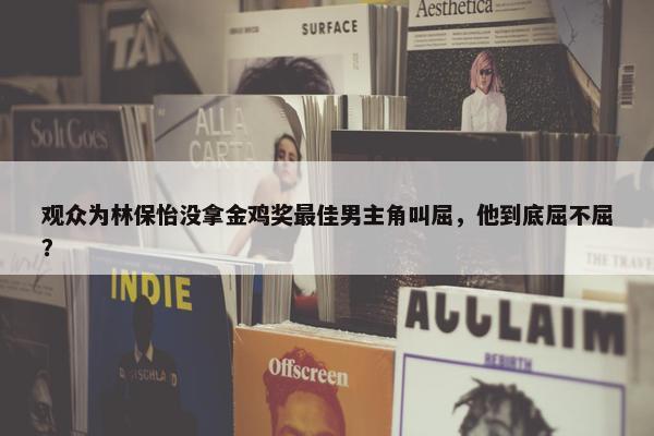 观众为林保怡没拿金鸡奖最佳男主角叫屈，他到底屈不屈？