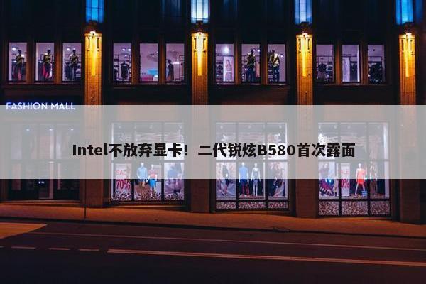 Intel不放弃显卡！二代锐炫B580首次露面