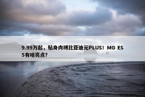 9.99万起，贴身肉搏比亚迪元PLUS！MG ES5有啥亮点？