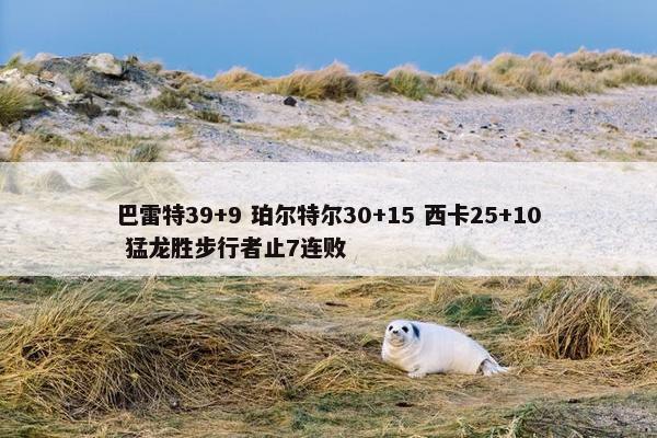 巴雷特39+9 珀尔特尔30+15 西卡25+10 猛龙胜步行者止7连败