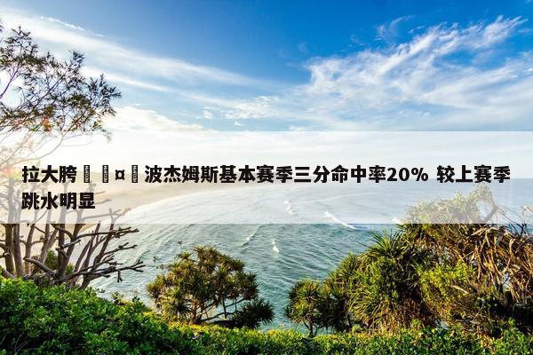 拉大胯🤮波杰姆斯基本赛季三分命中率20% 较上赛季跳水明显