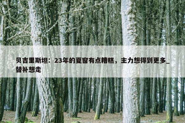 贝吉里斯坦：23年的夏窗有点糟糕，主力想得到更多_替补想走