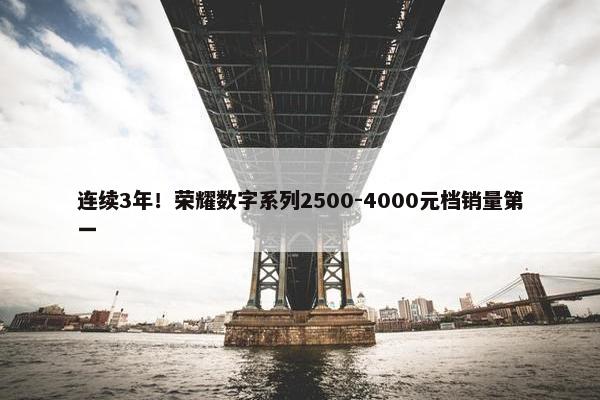 连续3年！荣耀数字系列2500-4000元档销量第一