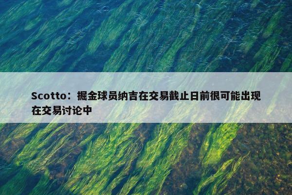 Scotto：掘金球员纳吉在交易截止日前很可能出现在交易讨论中