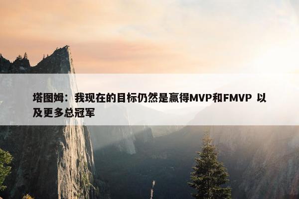 塔图姆：我现在的目标仍然是赢得MVP和FMVP 以及更多总冠军