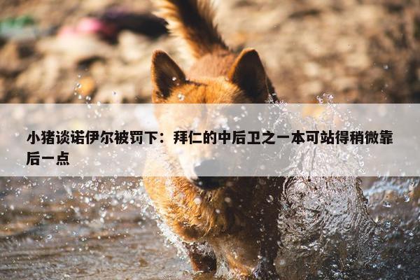 小猪谈诺伊尔被罚下：拜仁的中后卫之一本可站得稍微靠后一点