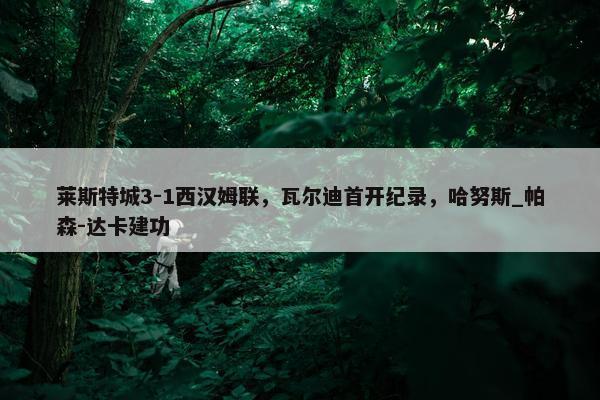 莱斯特城3-1西汉姆联，瓦尔迪首开纪录，哈努斯_帕森-达卡建功