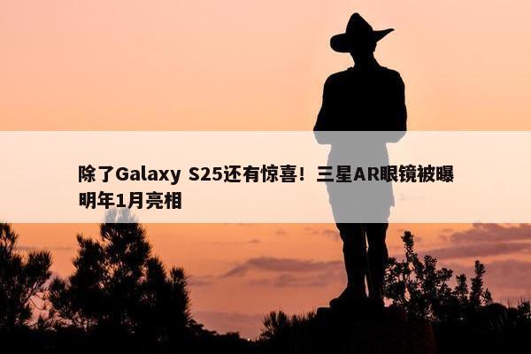 除了Galaxy S25还有惊喜！三星AR眼镜被曝明年1月亮相