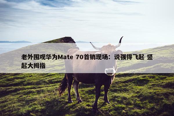 老外围观华为Mate 70首销现场：说强得飞起 竖起大拇指