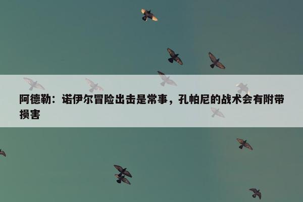 阿德勒：诺伊尔冒险出击是常事，孔帕尼的战术会有附带损害