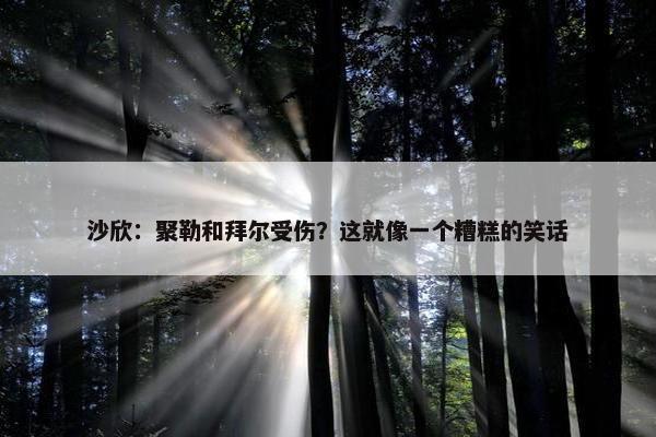 沙欣：聚勒和拜尔受伤？这就像一个糟糕的笑话