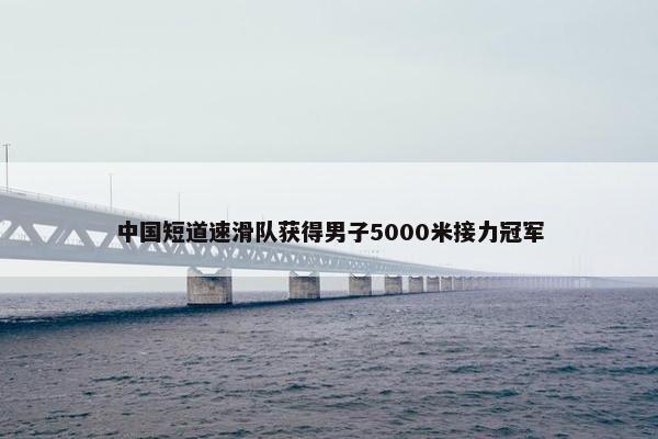 中国短道速滑队获得男子5000米接力冠军