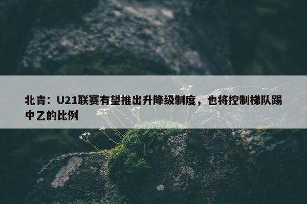 北青：U21联赛有望推出升降级制度，也将控制梯队踢中乙的比例