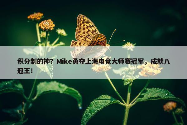 积分制的神？Mike勇夺上海电竞大师赛冠军，成就八冠王！