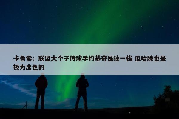 卡鲁索：联盟大个子传球手约基奇是独一档 但哈滕也是极为出色的