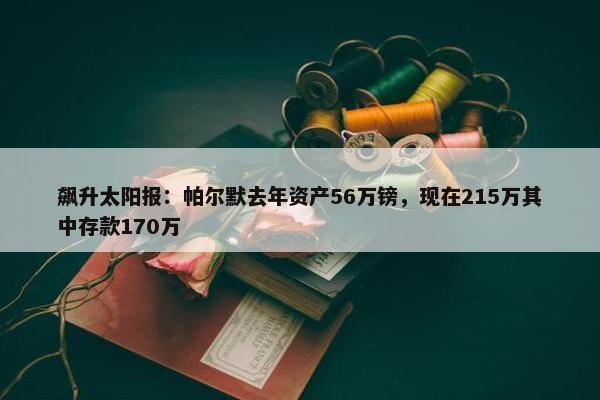 飙升太阳报：帕尔默去年资产56万镑，现在215万其中存款170万