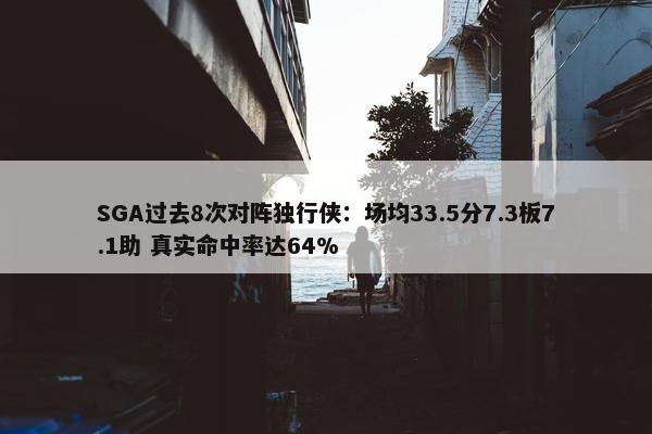 SGA过去8次对阵独行侠：场均33.5分7.3板7.1助 真实命中率达64%