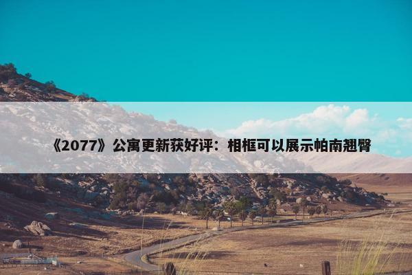 《2077》公寓更新获好评：相框可以展示帕南翘臀