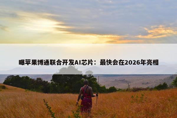 曝苹果博通联合开发AI芯片：最快会在2026年亮相