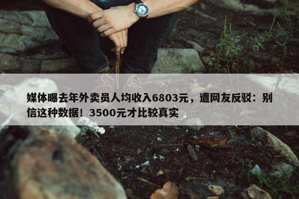 媒体曝去年外卖员人均收入6803元，遭网友反驳：别信这种数据！3500元才比较真实