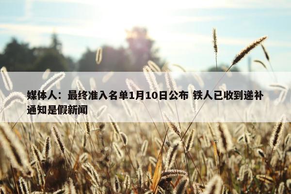 媒体人：最终准入名单1月10日公布 铁人已收到递补通知是假新闻