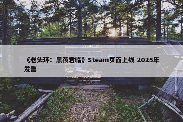 《老头环：黑夜君临》Steam页面上线 2025年发售