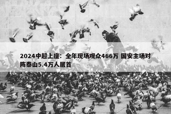 2024中超上座：全年现场观众466万 国安主场对阵泰山5.4万人居首