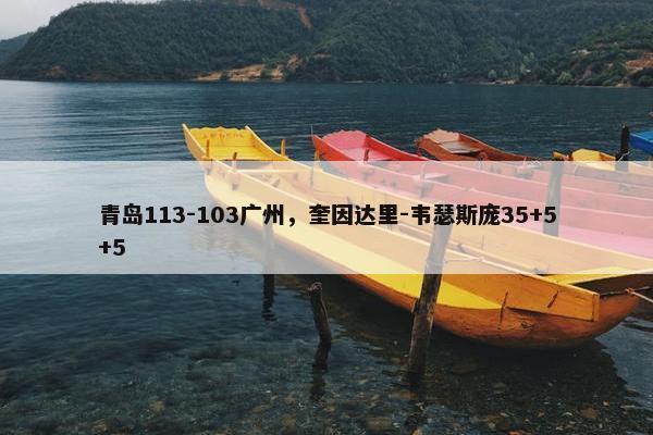 青岛113-103广州，奎因达里-韦瑟斯庞35+5+5