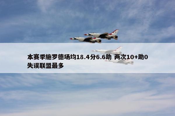 本赛季施罗德场均18.4分6.6助 两次10+助0失误联盟最多