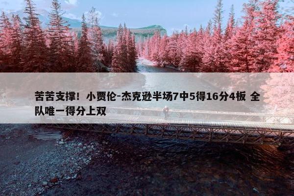 苦苦支撑！小贾伦-杰克逊半场7中5得16分4板 全队唯一得分上双