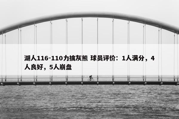 湖人116-110力擒灰熊 球员评价：1人满分，4人良好，5人崩盘