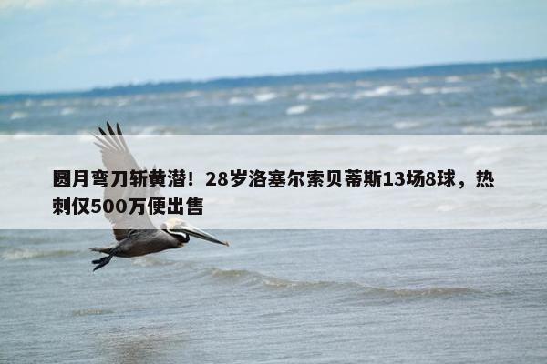 圆月弯刀斩黄潜！28岁洛塞尔索贝蒂斯13场8球，热刺仅500万便出售