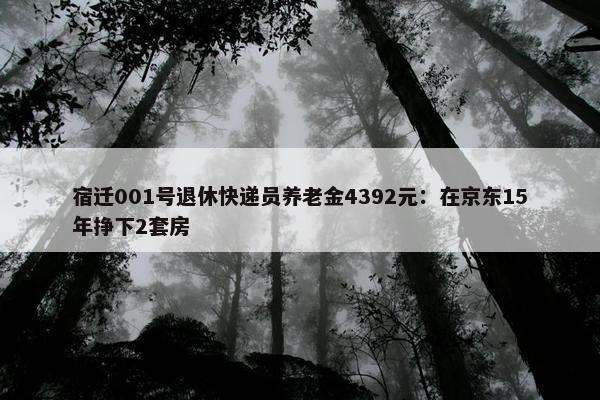 宿迁001号退休快递员养老金4392元：在京东15年挣下2套房