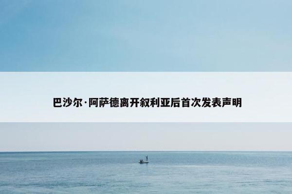 巴沙尔·阿萨德离开叙利亚后首次发表声明