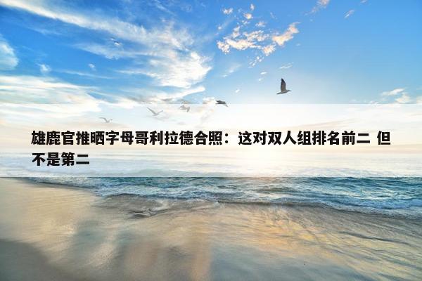 雄鹿官推晒字母哥利拉德合照：这对双人组排名前二 但不是第二