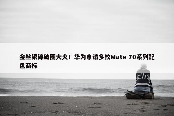 金丝银锦破圈大火！华为申请多枚Mate 70系列配色商标