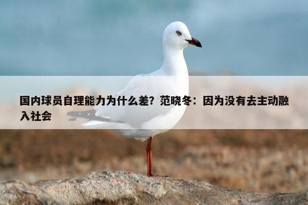 国内球员自理能力为什么差？范晓冬：因为没有去主动融入社会