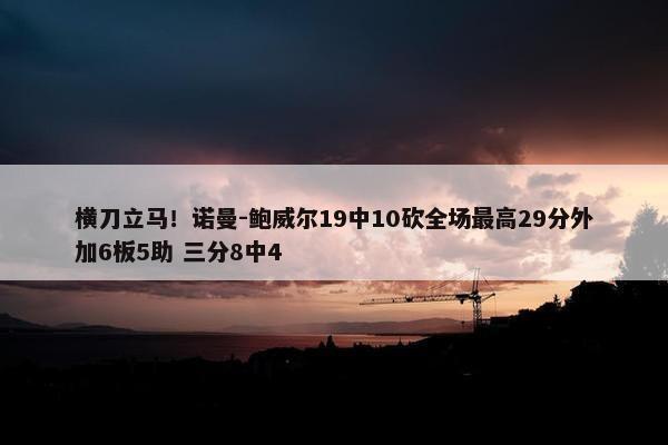 横刀立马！诺曼-鲍威尔19中10砍全场最高29分外加6板5助 三分8中4