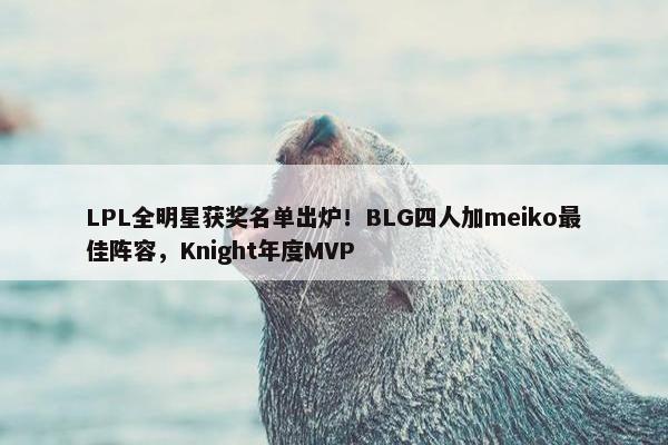 LPL全明星获奖名单出炉！BLG四人加meiko最佳阵容，Knight年度MVP