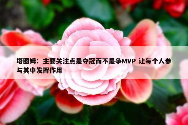 塔图姆：主要关注点是夺冠而不是争MVP 让每个人参与其中发挥作用